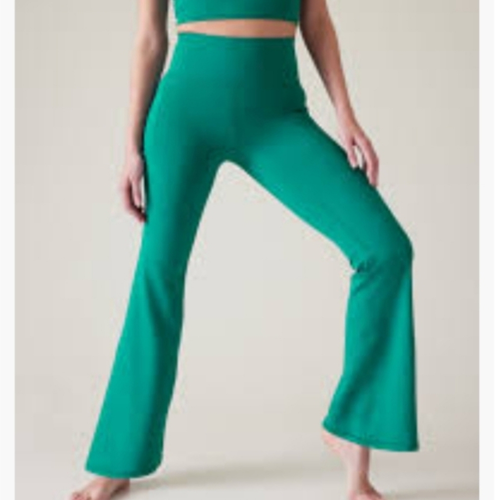 Athleta Emerald Green Boot Cut Flare Pants